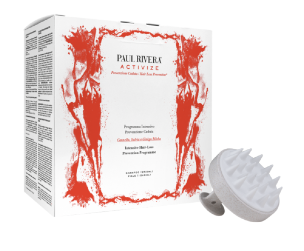PAUL RIVERA ACTIVIZE - ZESTAW - Ampułki zapobiegające wypadaniu włosów, ampułka 12x8ml oraz szampon aktywizujący 350ml