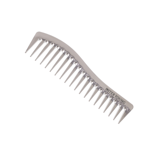 Sister Young ZURI Silver – grzebień do włosów z szerokimi zębami