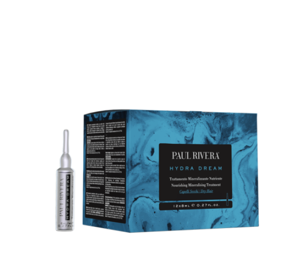 PAUL RIVERA HYDRA DREAM - Ampułki odżywcze mineralizujące do włosów suchych, ampułka 12x8ml