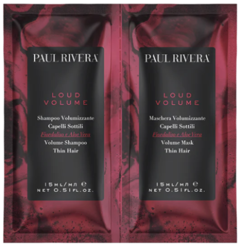 ZESTAW PAUL RIVERA LOUD VOLUME SZAMPON+MASKA 2X15ML nadające objętość i blask
