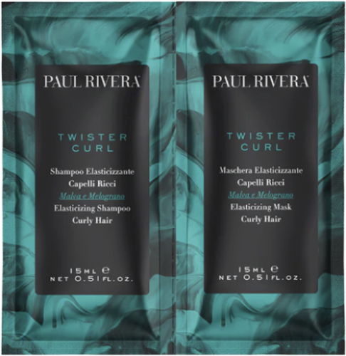 ZESTAW PAUL RIVERA TWISTER CURL SZAMPON+MASKA 2X15ML do włosów kręconych 