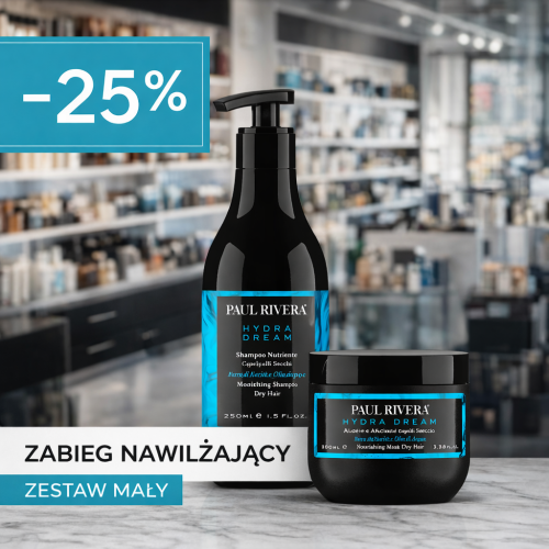 Paul Rivera Hydra Dream - zestaw intensywnie nawilżający kosmetyków premium szampon 350ml +maska 300 ml