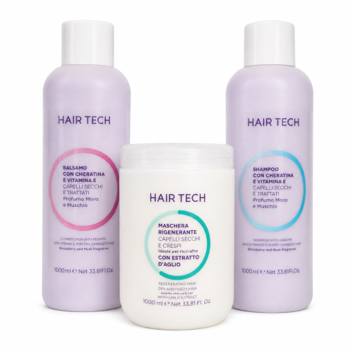 Zestaw XXL Sleek repair HAIR TECH z jedwabiem i keratyną szampon i maska